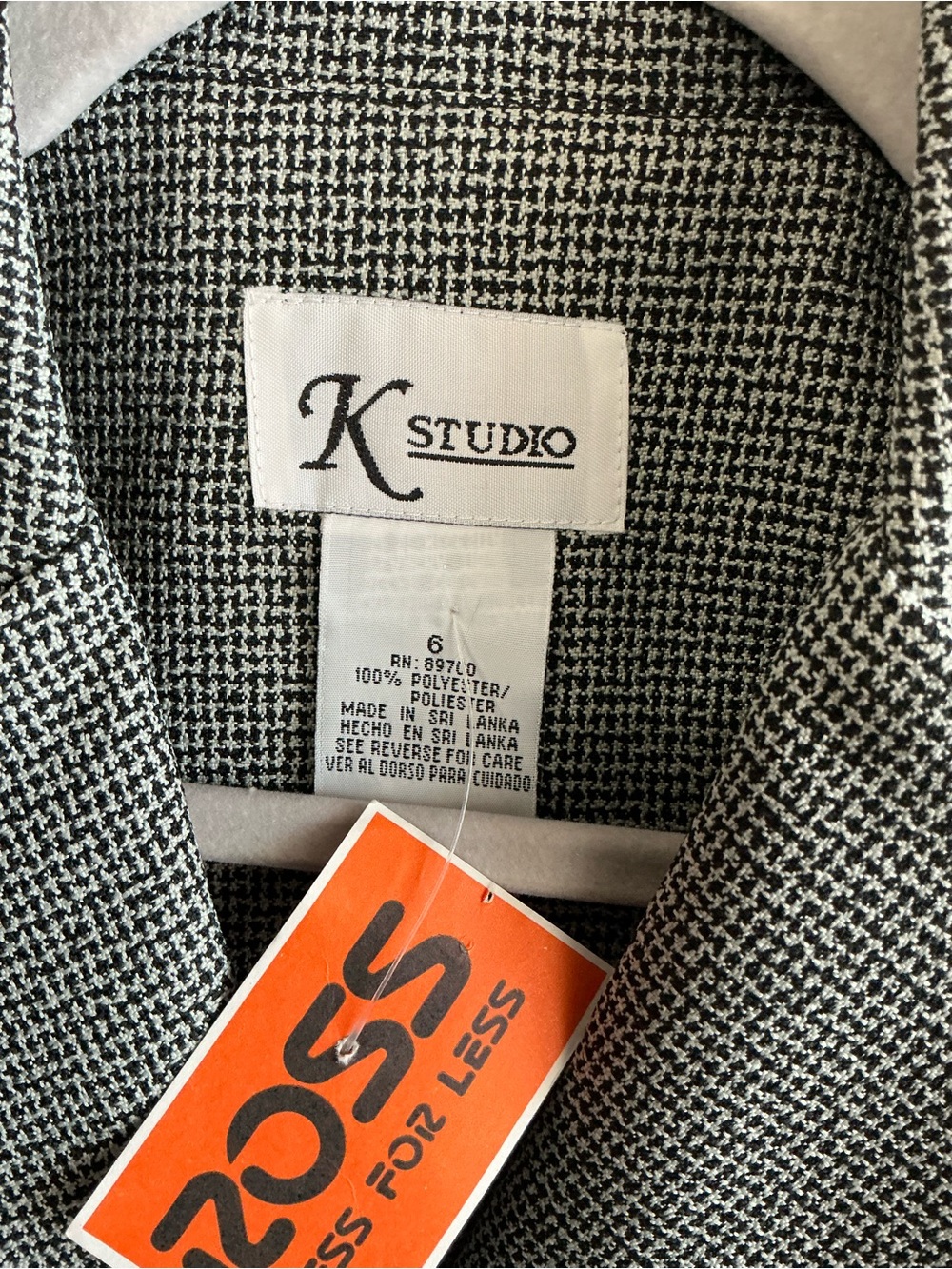 K Studio Gray Textured Button-Front Blazer - Picture 2 of 6